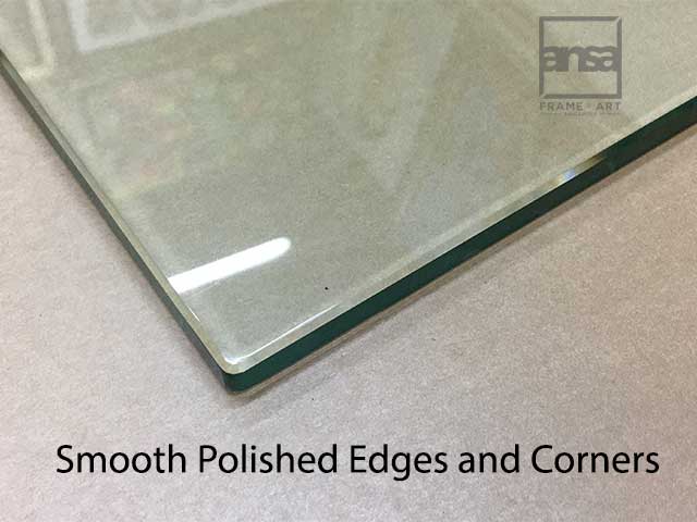 tempered glass with flat polished edge and corner