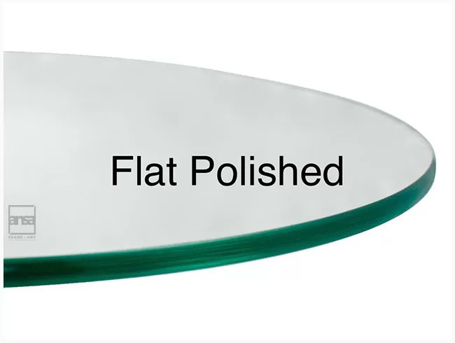 flat polished edge tempered glass with a smooth finish