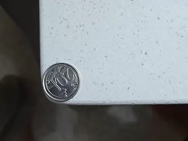 measure corner with coin to order glass online.