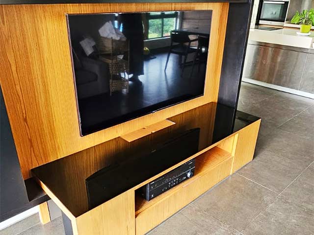 TV cabinet glass order online.