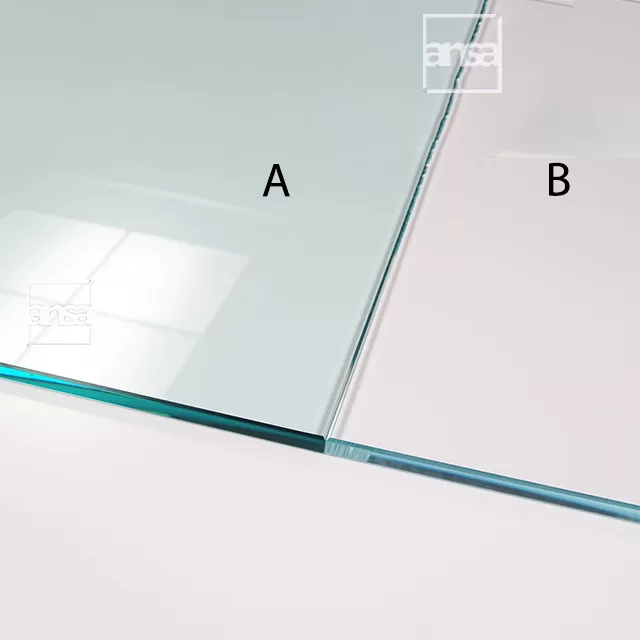 Extra-Clear (low-iron) and Clear glass.