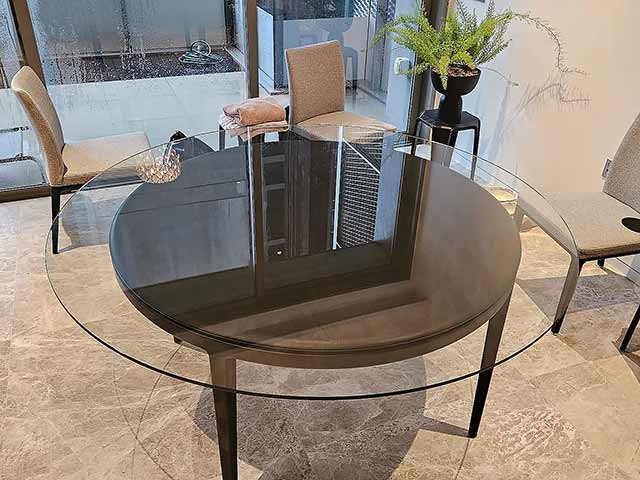 Order round table top glass